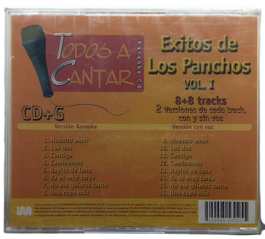 karaoke cd + 6  - canta como exitos de los panchos vol. 1