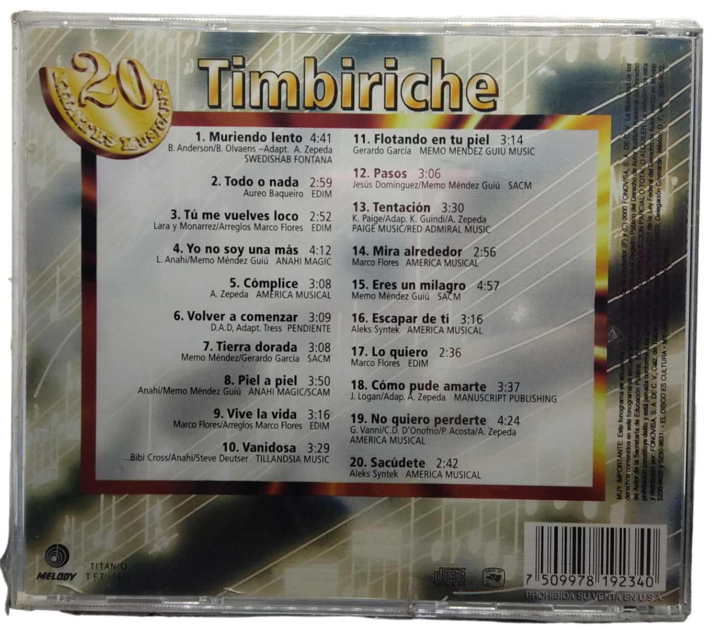timbiriche  - 20 kilates musicales